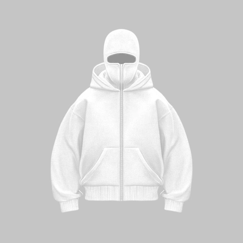 Men's Zip-Up Hoodie with Spacious Pocket and Hood | L&S - 12 - London-stylehouse.com