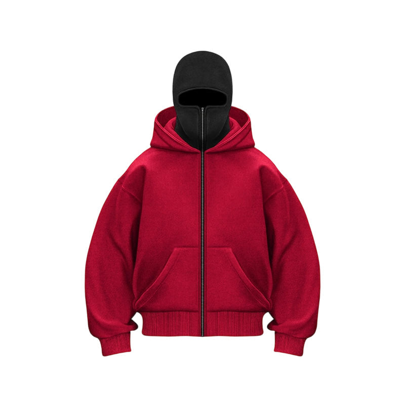 Men's Zip-Up Hoodie with Spacious Pocket and Hood | L&S - 13 - London-stylehouse.com