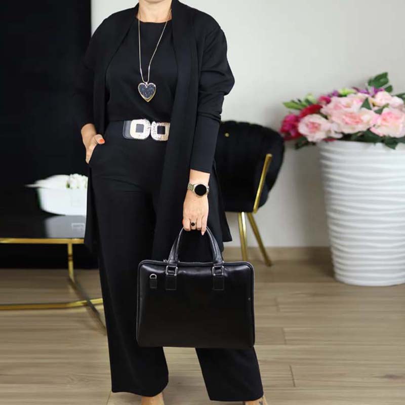 Lounge Set Women's Relaxed Fit with Cardigan | L&S - 6 - London-stylehouse.com