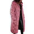 Women’s Hooded Cable Knit Cardigan with Oversized Fit | L&S - 1 - London-stylehouse.com