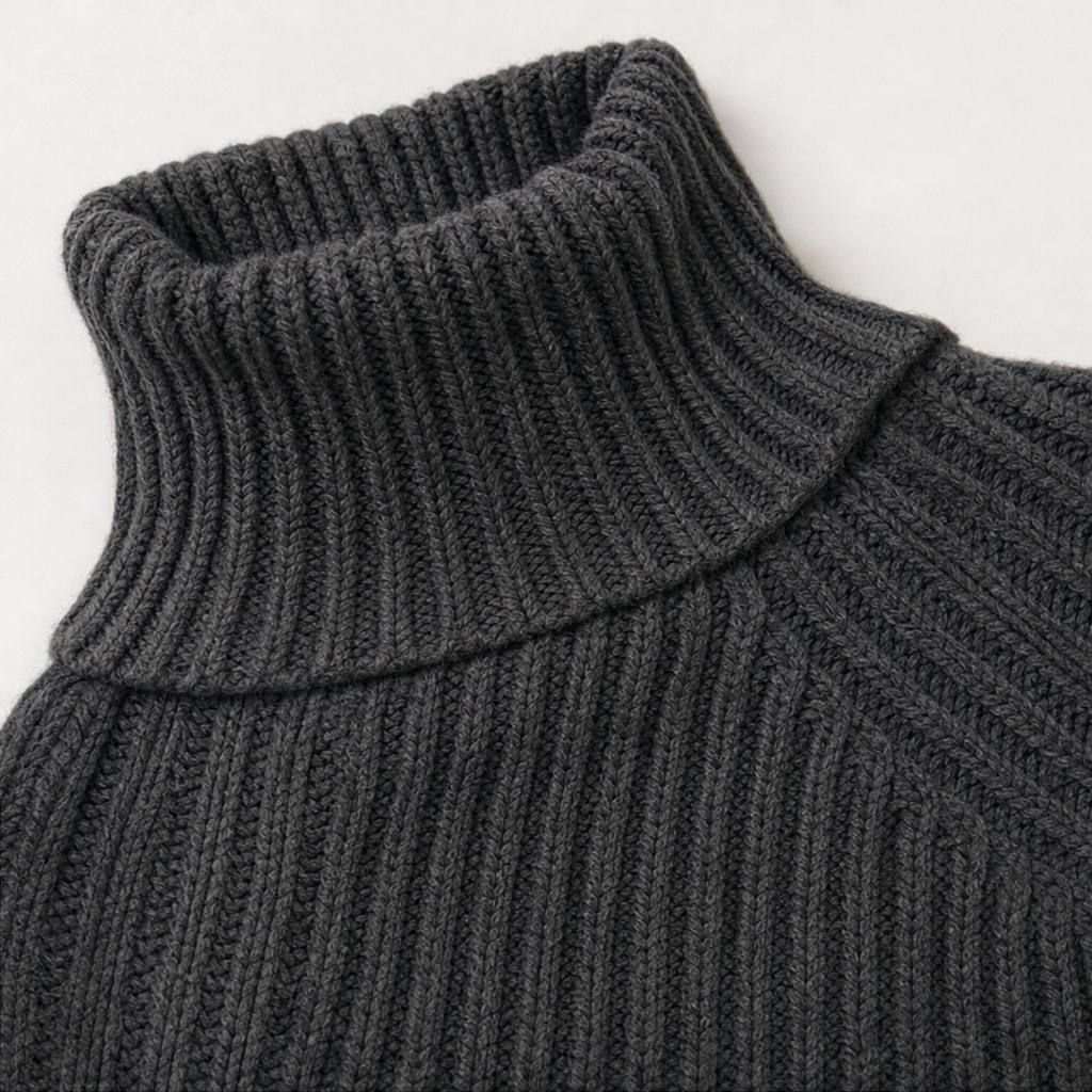 Dress Women's High Neck Sweater Dress with Balloon Sleeves | L&S - 8 - London-stylehouse.com