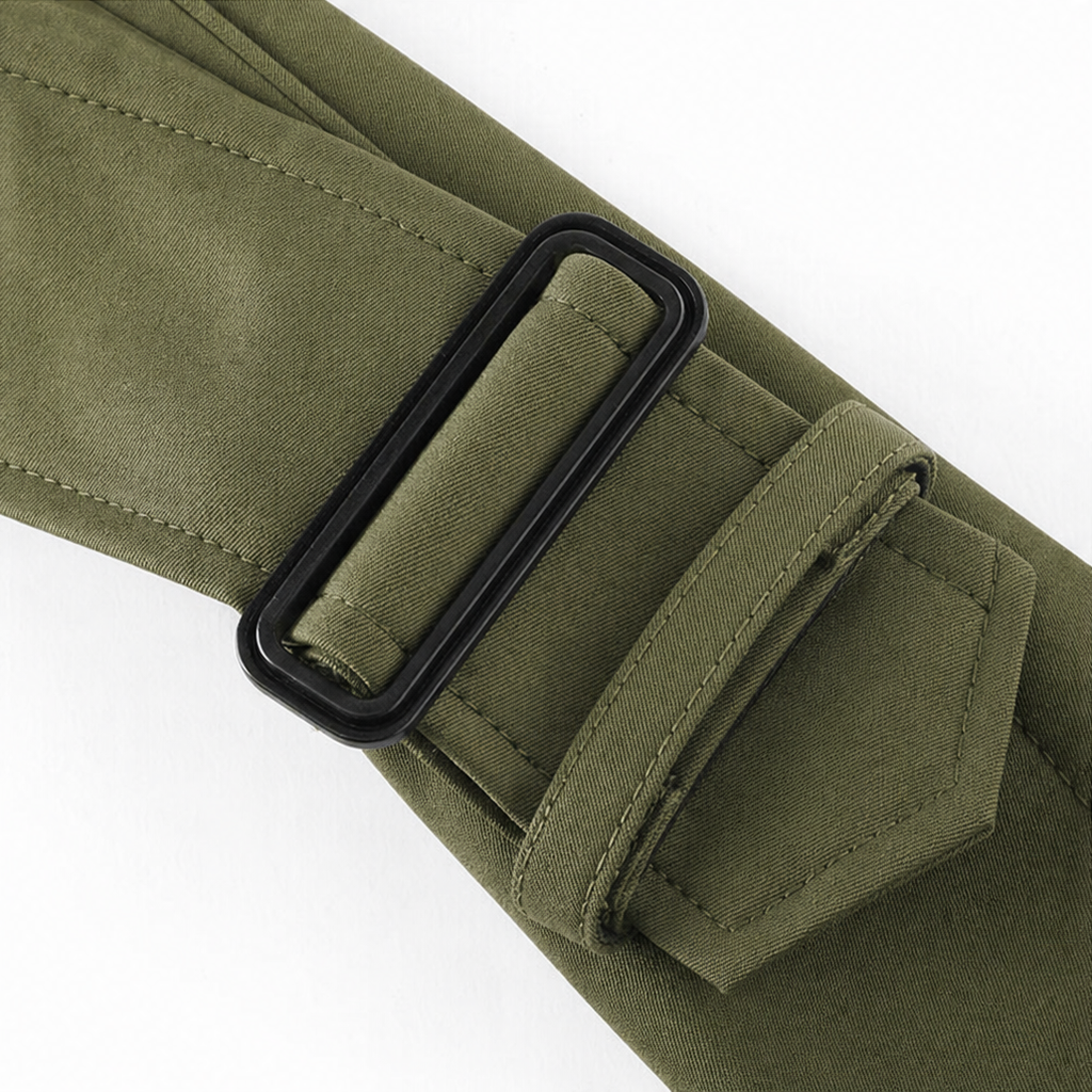 Trench Coat Women's Double-Breasted with Belted Waist | L&S - 10 - London-stylehouse.com