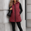 Women's Quilted Gilet with Hood and Pockets | L&S - 13 - London-stylehouse.com