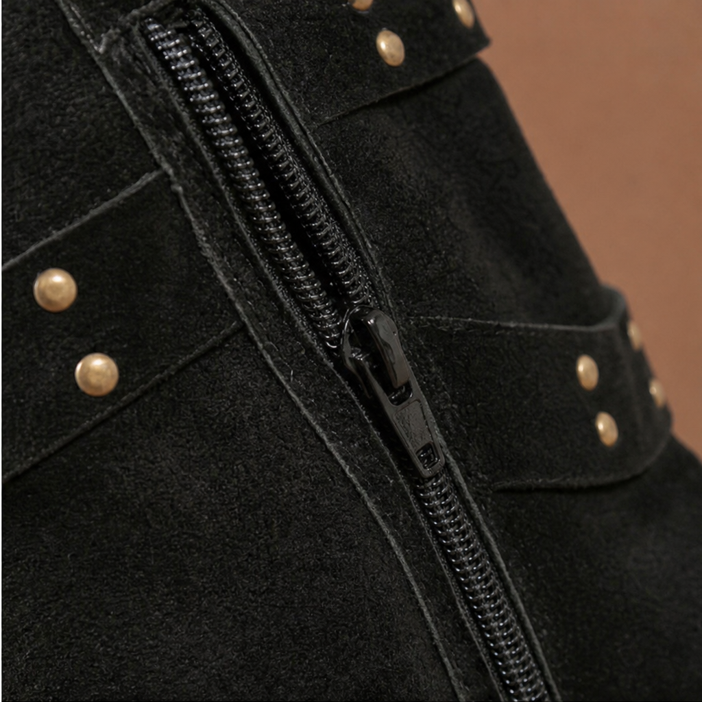 Ankle Boots Women's Slouchy Fit with Stud Detail | L&S - 8 - London-stylehouse.com
