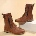 Women's Ankle Boots with Zip and Casual Lace-Up Design | L&S - 1 - London-stylehouse.com
