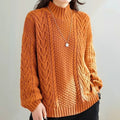 Women's Pullover with High Neck and Chunky Knit | L&S - 1 - London-stylehouse.com