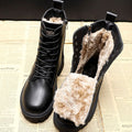 Women's Ankle Boots with Warm Lining and Lacing | L&S - 1 - London-stylehouse.com
