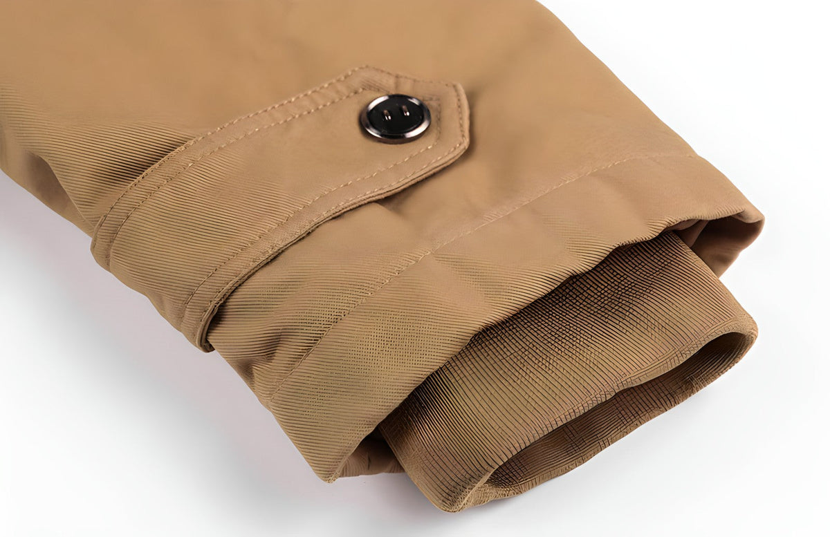 Men's Jacket – Military Style with Adjustable Waist and Functional Pockets | L&S - 13 - London-stylehouse.com