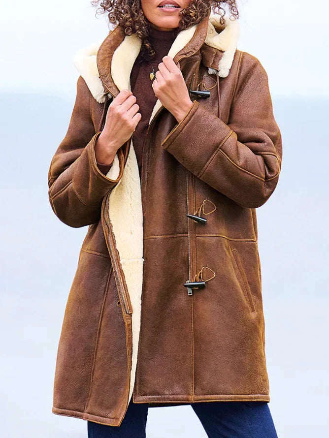 Women's Hooded Coat Relaxed Fit with Soft Lining | L&S - 1 - London-stylehouse.com