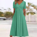 Maxi Dress Women's V-Neck with Pockets | L&S - 6 - London-stylehouse.com