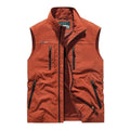 Men's Gilet with High Collar and Functional Pockets | L&S - 1 - London-stylehouse.com
