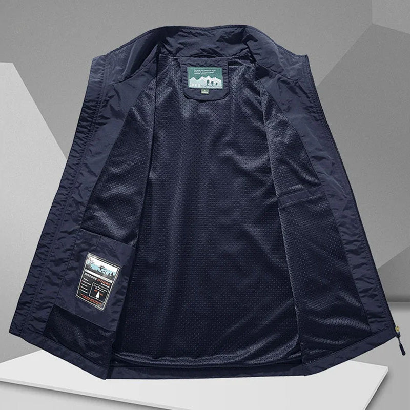 Men's Gilet with High Collar and Functional Pockets | L&S - 7 - London-stylehouse.com