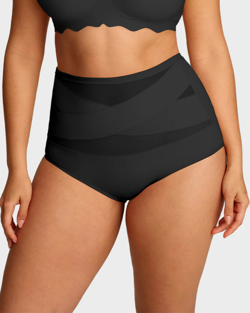 Women's High-Waisted Shapewear Briefs with Tummy Control | L&S - 8 - London-stylehouse.com