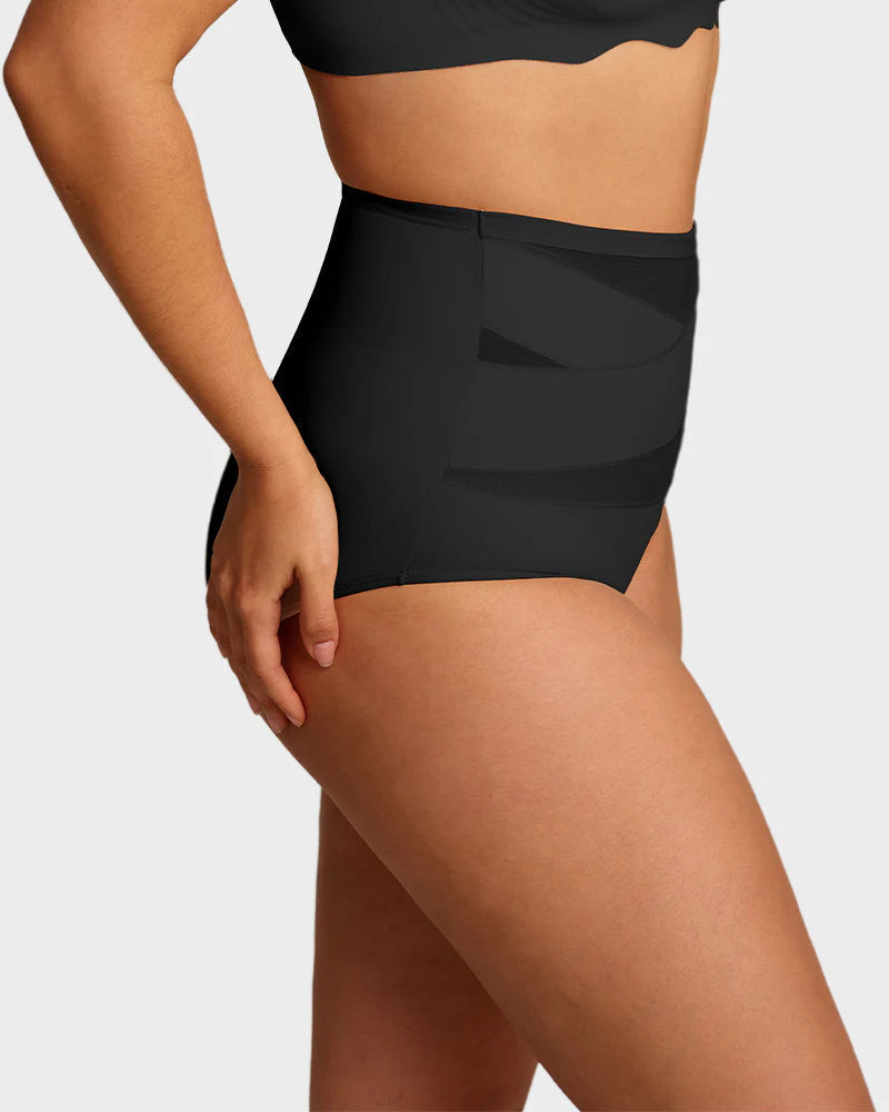 Women's High-Waisted Shapewear Briefs with Tummy Control | L&S - 9 - London-stylehouse.com