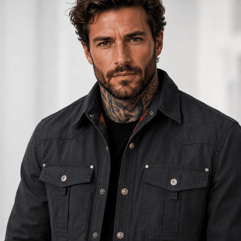 Men's Casual Jacket with Classic Fit and Practical Pockets | L&S - 1 - London-stylehouse.com