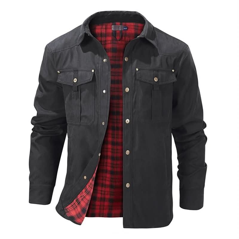 Men's Casual Jacket with Classic Fit and Practical Pockets | L&S - 2 - London-stylehouse.com