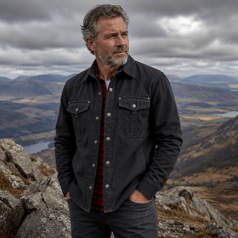 Men's Casual Jacket with Classic Fit and Practical Pockets | L&S - 4 - London-stylehouse.com