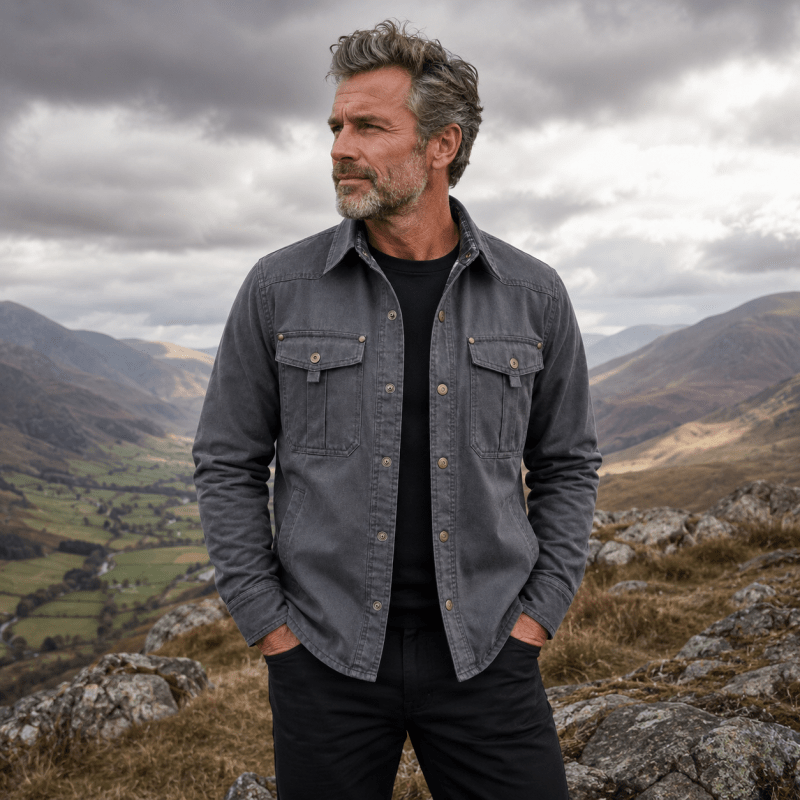 Men's Casual Jacket with Classic Fit and Practical Pockets | L&S - 10 - London-stylehouse.com