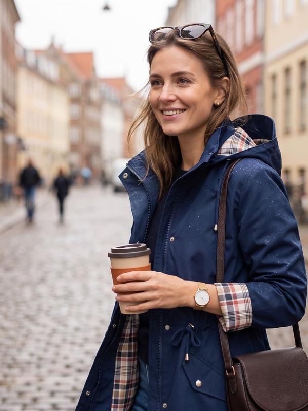 Women's Hooded Jacket with Adjustable Waist | L&S - 6 - London-stylehouse.com
