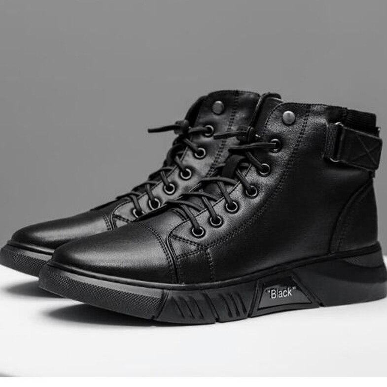 High-Cut Men's Boots with Adjustable Lacing | L&S - 15 - London-stylehouse.com
