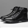 High-Cut Men's Boots with Adjustable Lacing | L&S - 15 - London-stylehouse.com