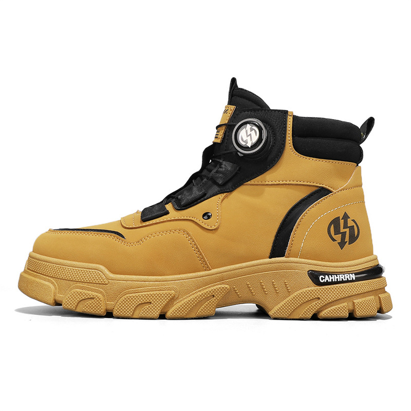 Men's High-Top Tactical Boots with Cushioned Sole | L&S - 4 - London-stylehouse.com