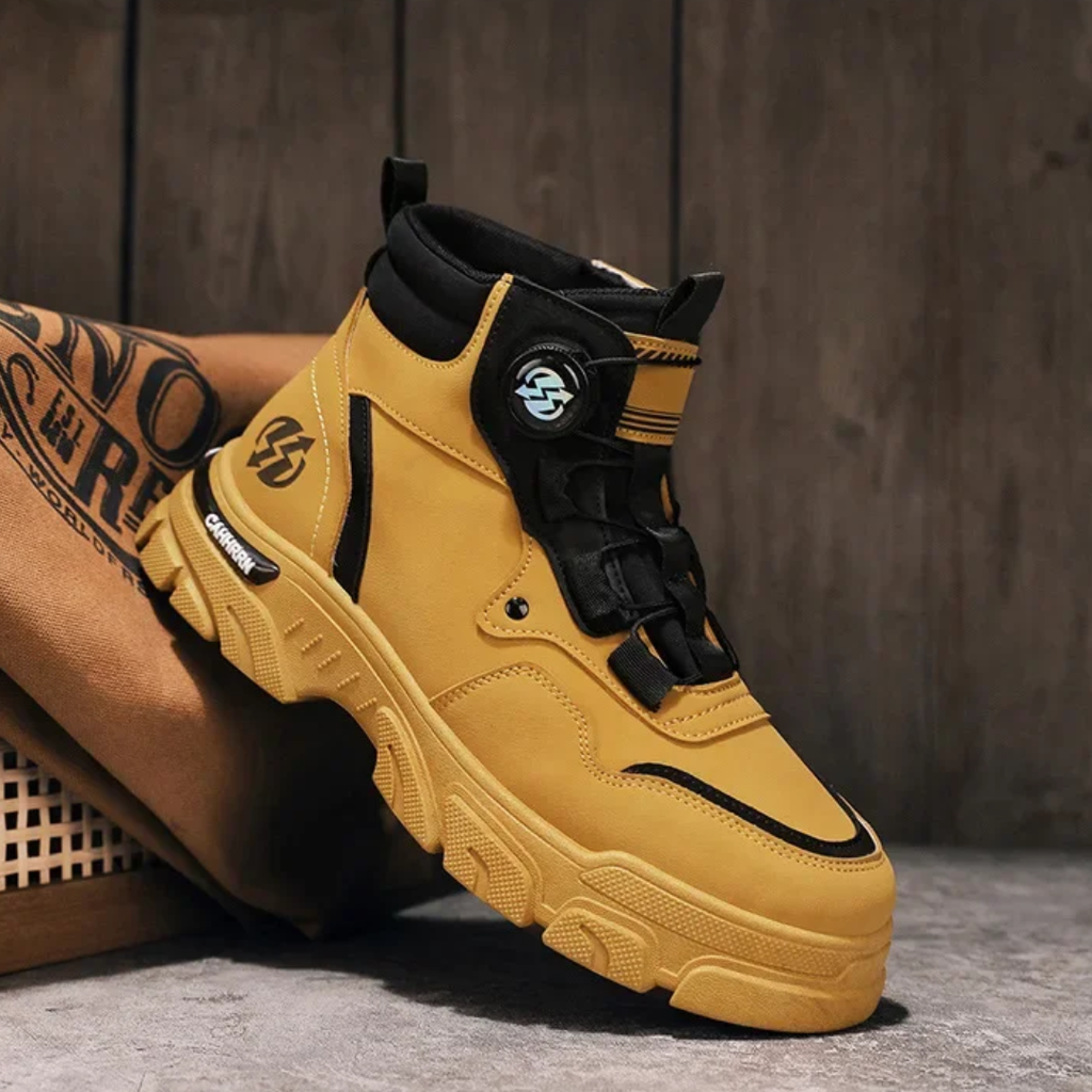 Men's High-Top Tactical Boots with Cushioned Sole | L&S - 10 - London-stylehouse.com