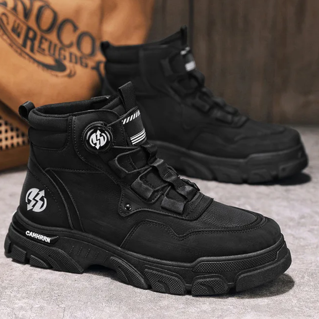 Men's High-Top Tactical Boots with Cushioned Sole | L&S - 11 - London-stylehouse.com