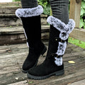 Chic Women's Mid-Calf Boots with Plush Trim | L&S - 9 - London-stylehouse.com