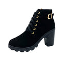 Women's Lace-Up Ankle Boots with Chunky Heel + Comfortable Fit | L&S - 5 - London-stylehouse.com
