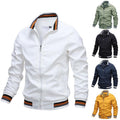 Men's Casual Jacket with Stand-Up Collar and Functional Pockets | L&S - 1 - London-stylehouse.com