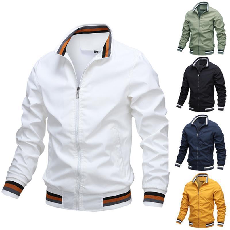 Men's Casual Jacket with Stand-Up Collar and Functional Pockets | L&S - 1 - London-stylehouse.com