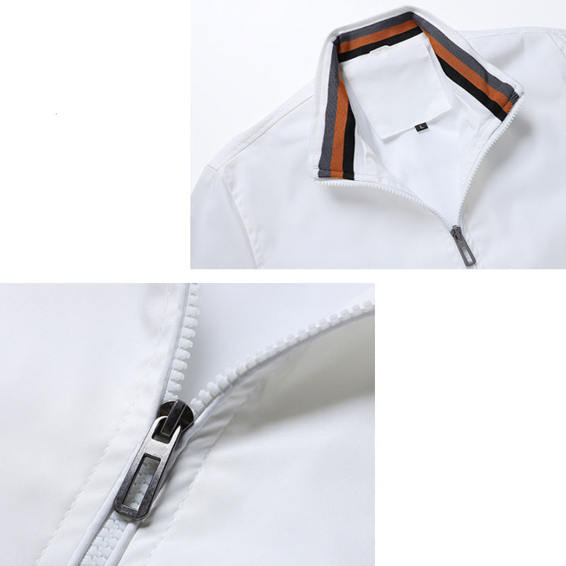 Men's Casual Jacket with Stand-Up Collar and Functional Pockets | L&S - 3 - London-stylehouse.com