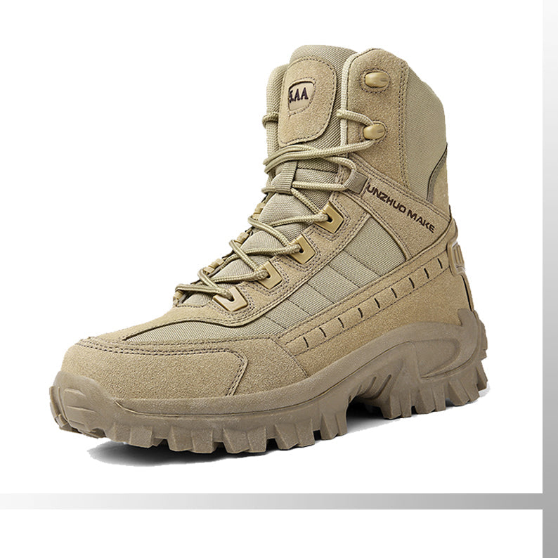 Men's High-Top Tactical Boots with Grip Sole | L&S - 1 - London-stylehouse.com