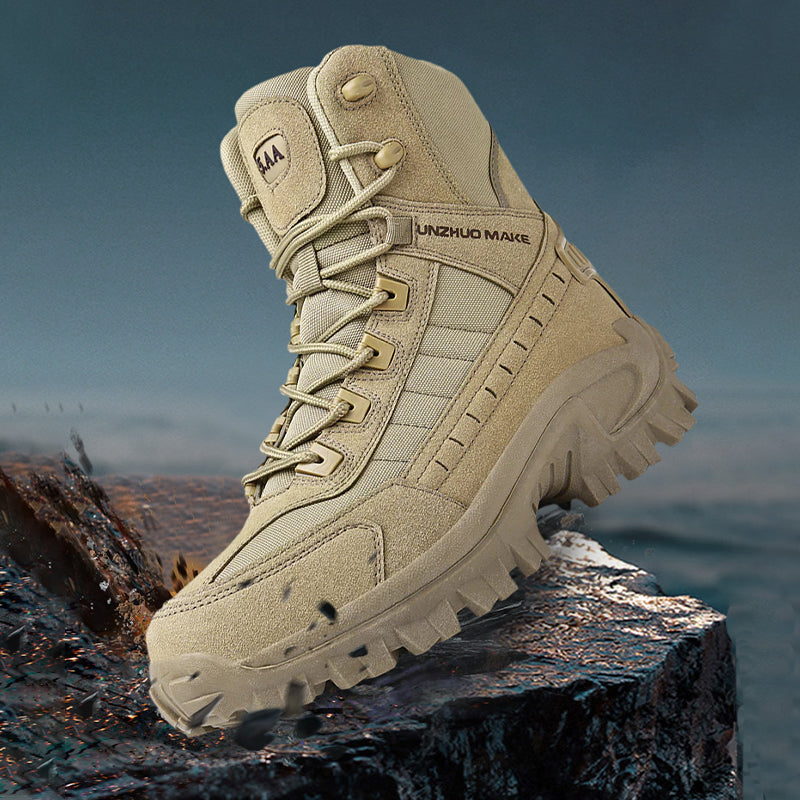 Men's High-Top Tactical Boots with Grip Sole | L&S - 2 - London-stylehouse.com