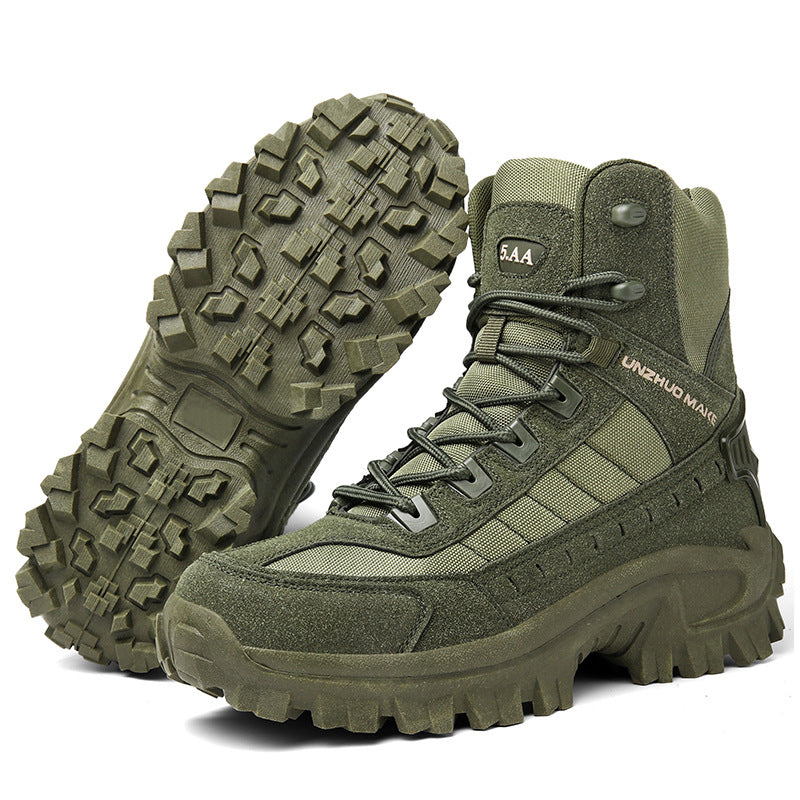 Men's High-Top Tactical Boots with Grip Sole | L&S - 5 - London-stylehouse.com