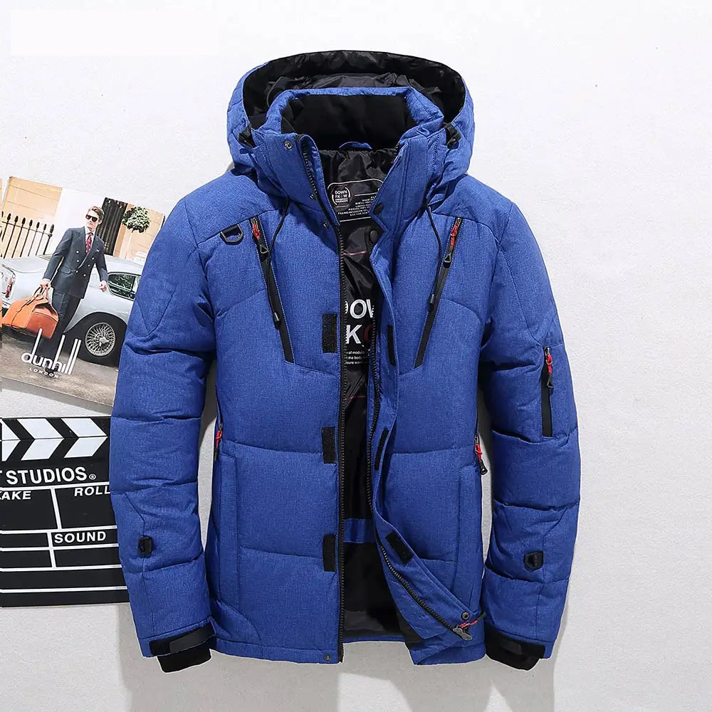 Men's Padded Jacket with Removable Hood & Zip Pockets | L&S - 3 - London-stylehouse.com
