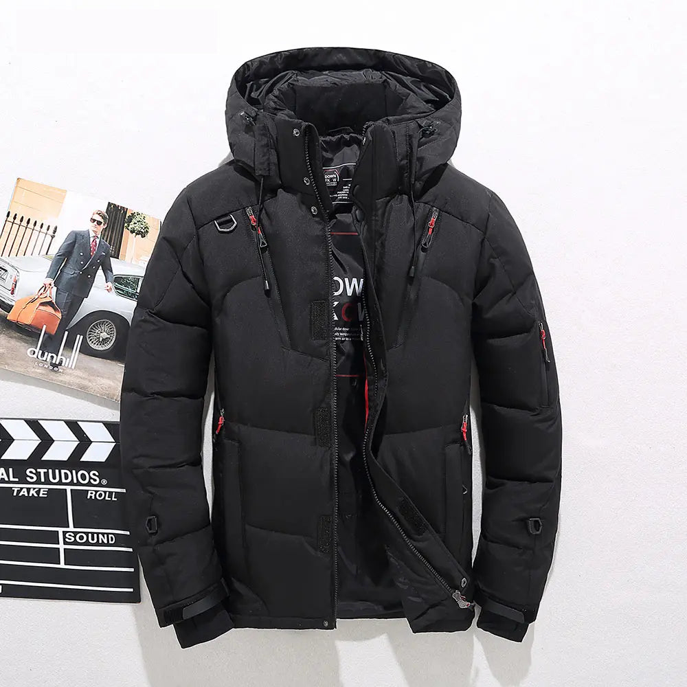 Men's Padded Jacket with Removable Hood & Zip Pockets | L&S - 6 - London-stylehouse.com