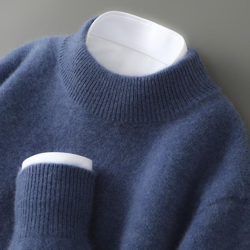 Sweater Men’s Relaxed Fit with Classic Crew Neck | L&S - 6 - London-stylehouse.com