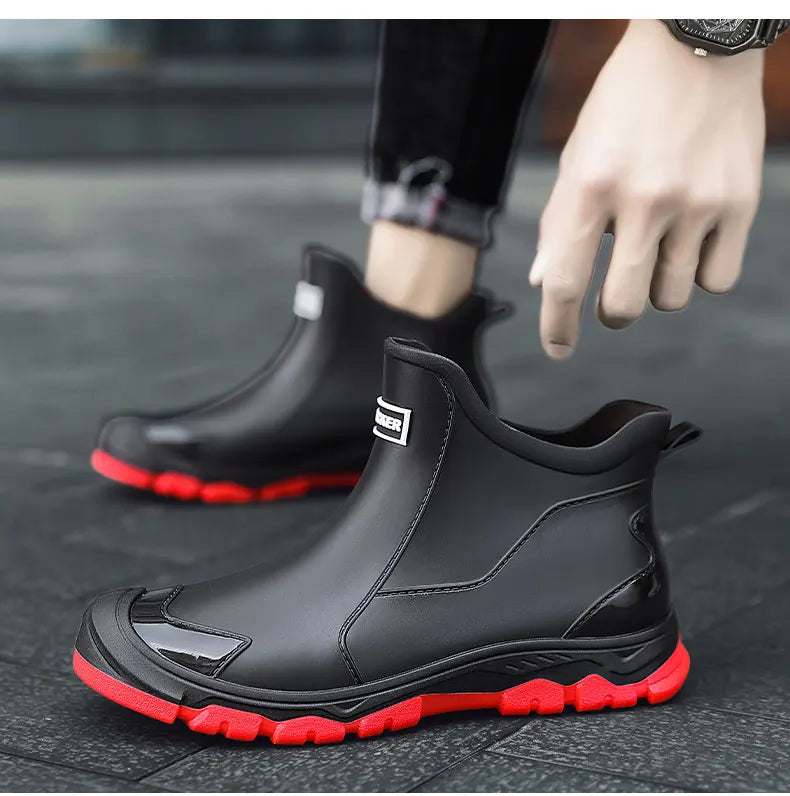 Men's Waterproof Boots with Sporty Design and Grip Sole | L&S - 2 - London-stylehouse.com