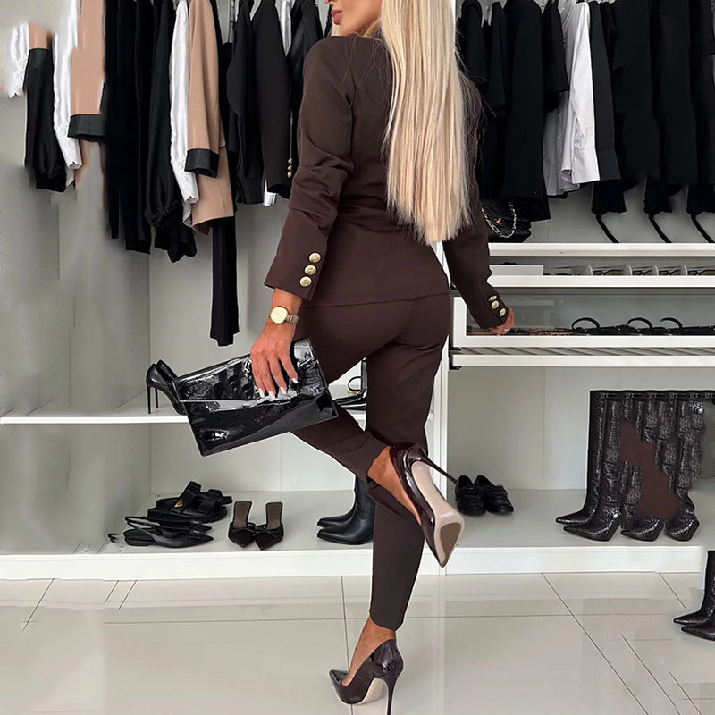 Blazer Women's Tailored Double Button Design | L&S - 7 - London-stylehouse.com
