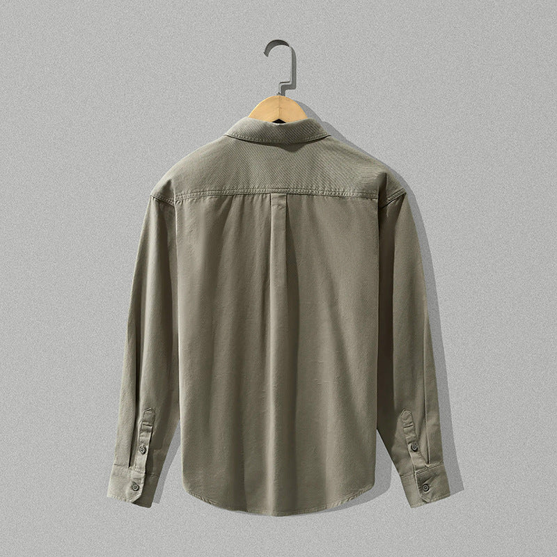 Men's Casual Shirt with Button-Down Collar and Pocket | L&S - 3 - London-stylehouse.com