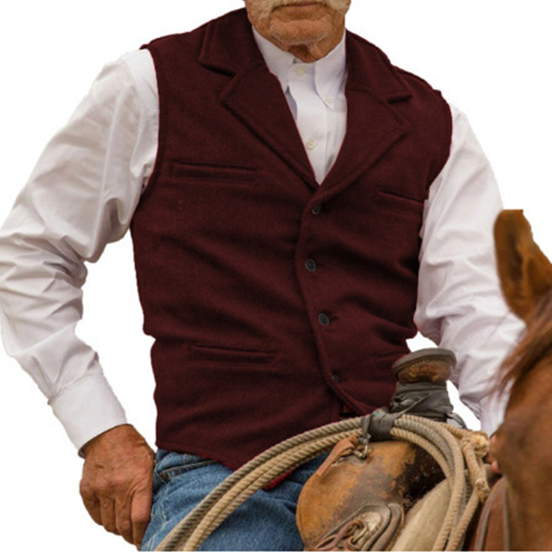 Men's Tailored Vest with Classic Design and Functional Pockets | L&S - 4 - London-stylehouse.com
