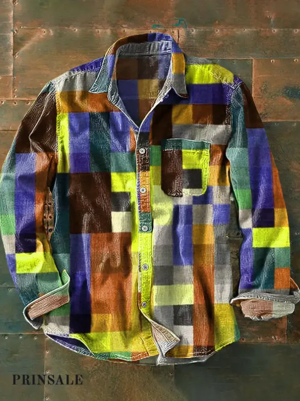 Men's Casual Shirt with Relaxed Fit and Pocket | L&S - 4 - London-stylehouse.com