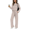 Lounge Set Women's Relaxed Fit with Adjustable Waist | L&S - 2 - London-stylehouse.com