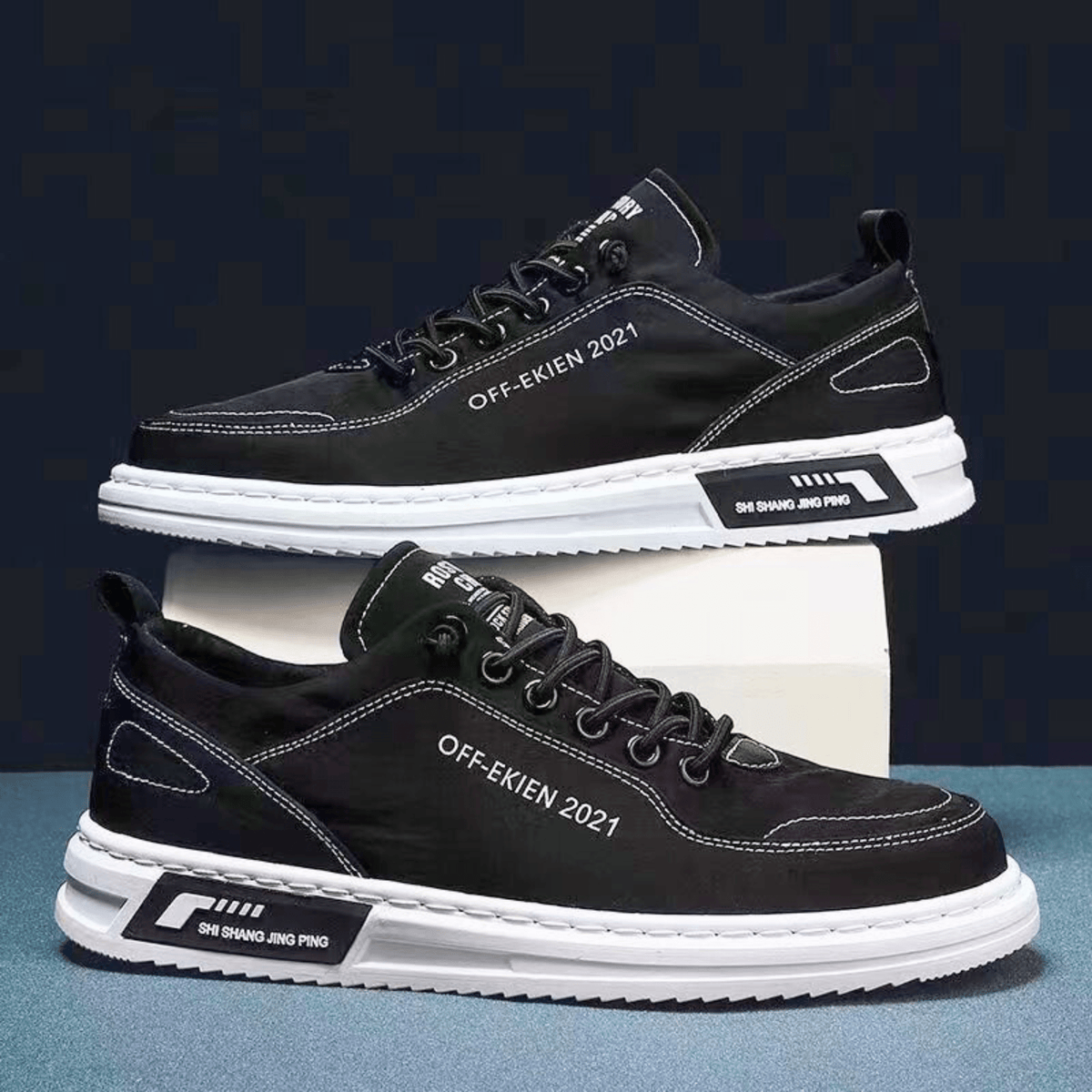 Casual Shoes Men's Low-Top Design with Unique Detailing | L&S - 3 - London-stylehouse.com
