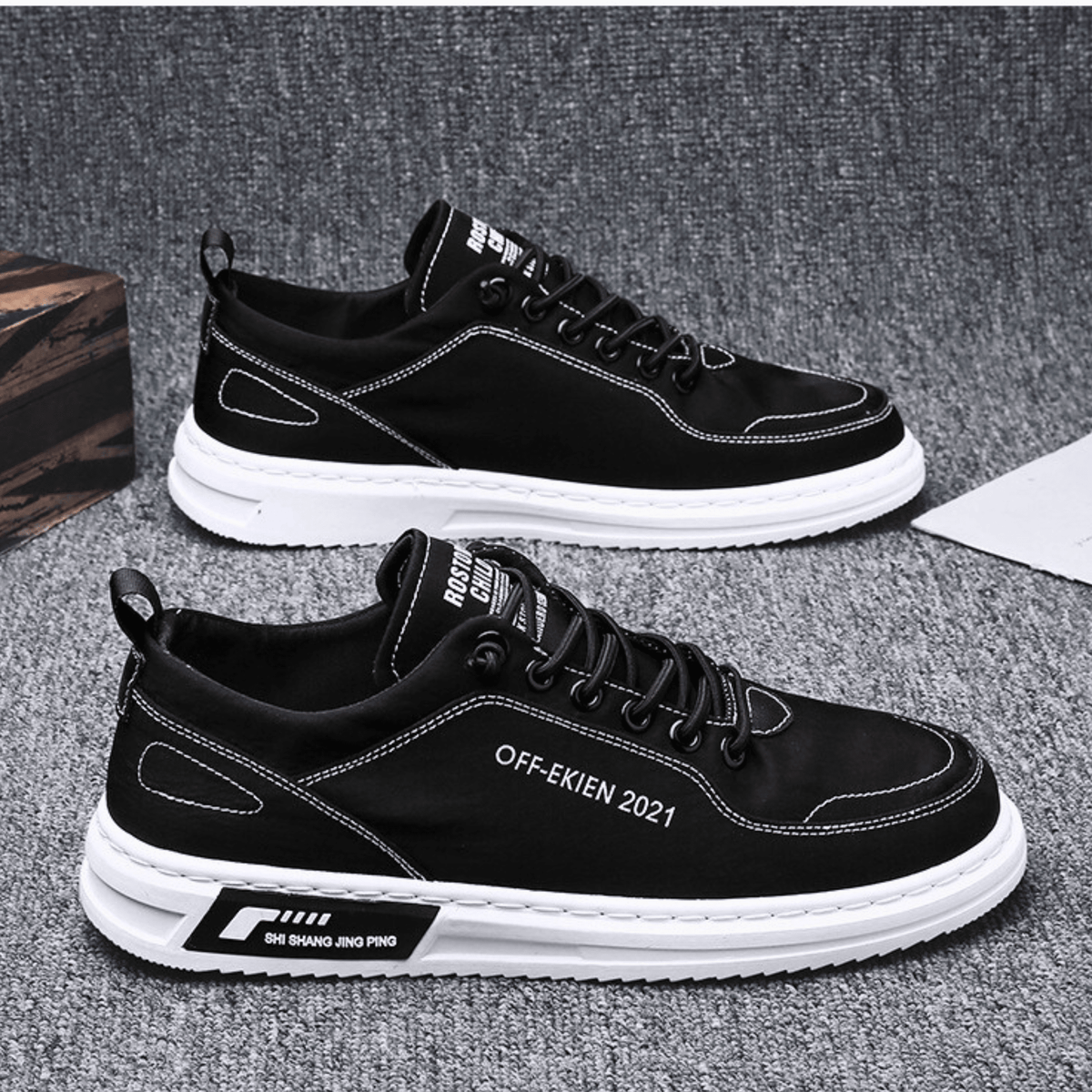 Casual Shoes Men's Low-Top Design with Unique Detailing | L&S - 9 - London-stylehouse.com
