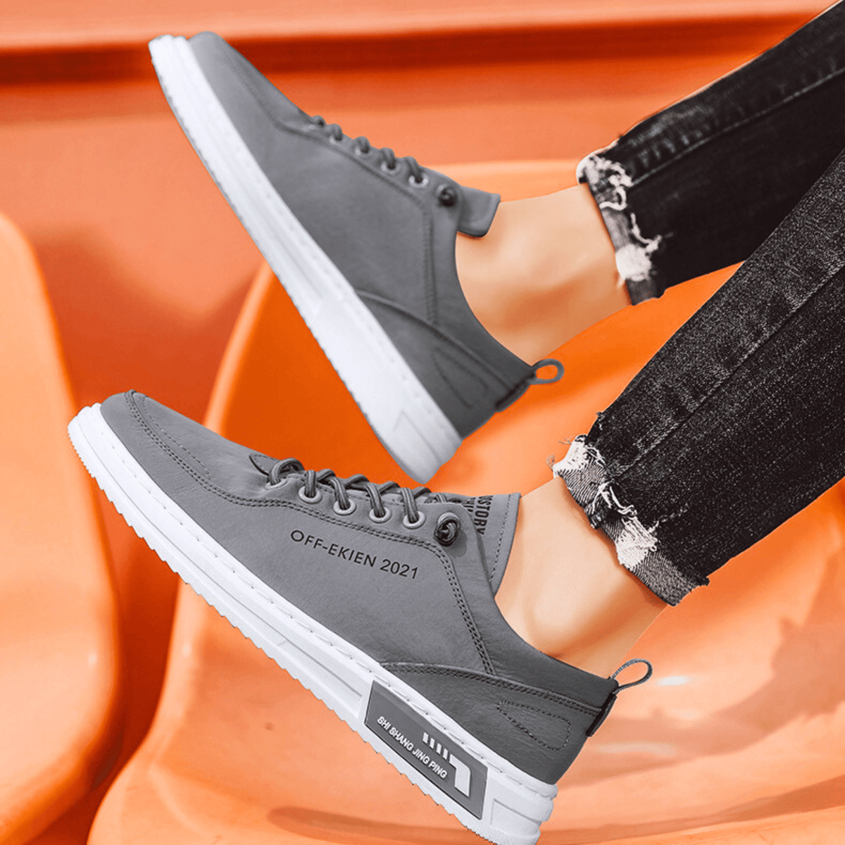 Casual Shoes Men's Low-Top Design with Unique Detailing | L&S - 14 - London-stylehouse.com