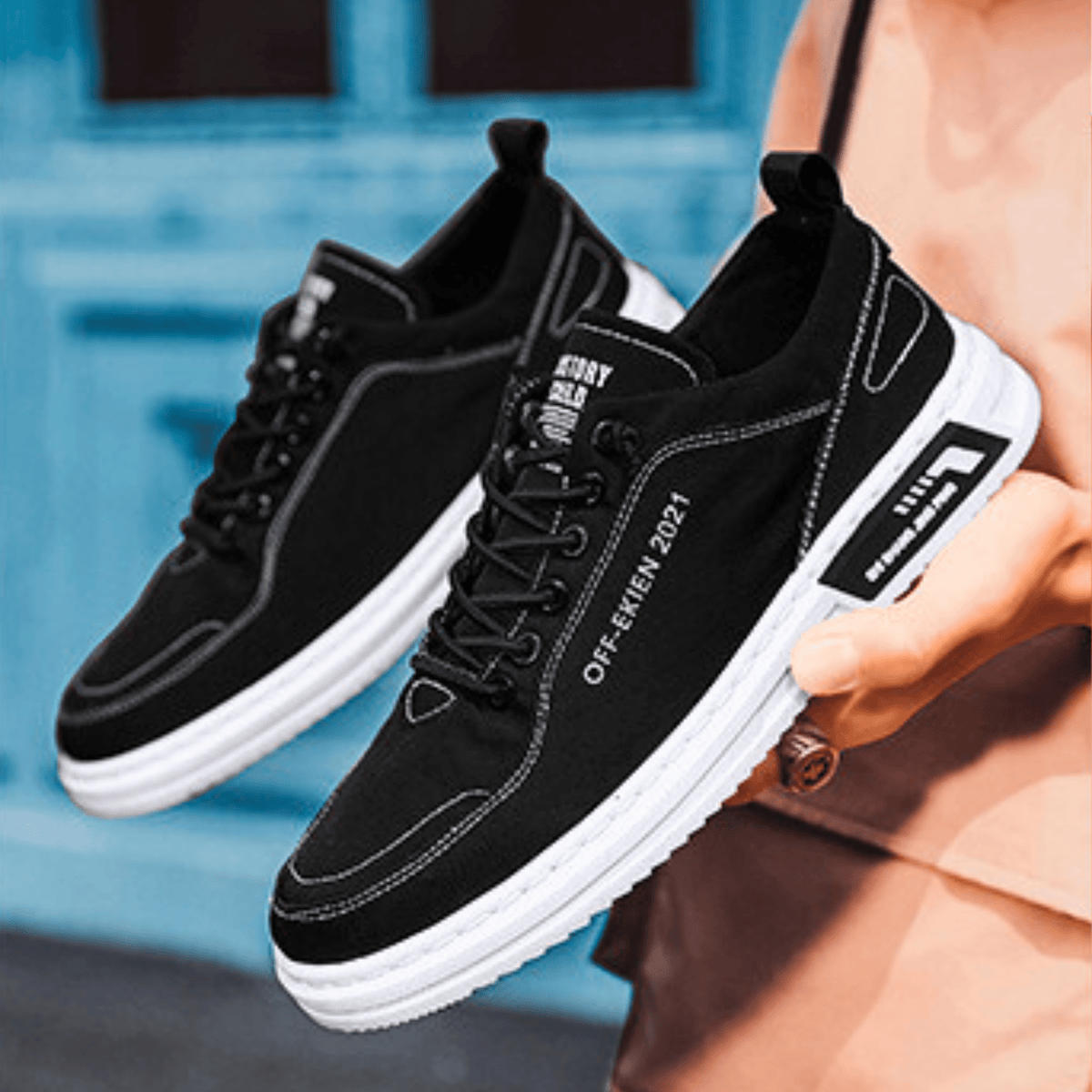 Casual Shoes Men's Low-Top Design with Unique Detailing | L&S - 16 - London-stylehouse.com