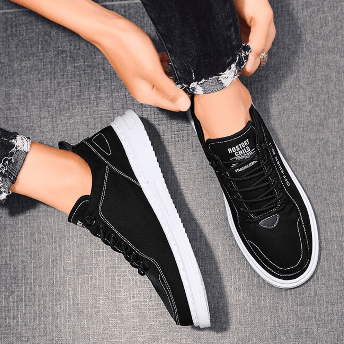 Casual Shoes Men's Low-Top Design with Unique Detailing | L&S - 17 - London-stylehouse.com